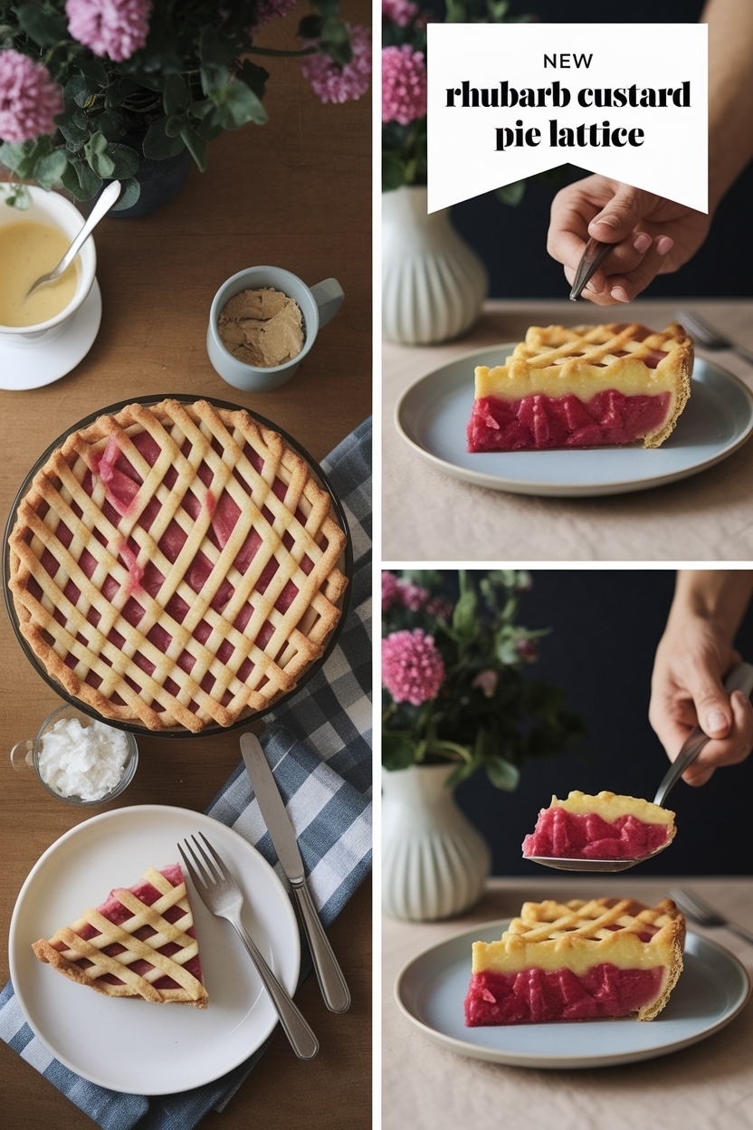 rhubarb custard pie lattice