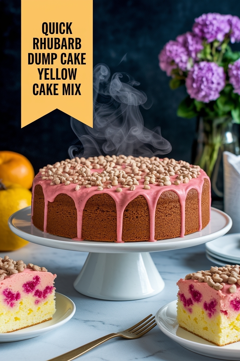 rhubarb dump cake yellow cake mix