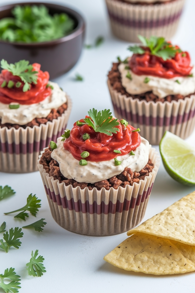 seven layer taco dip cups individual