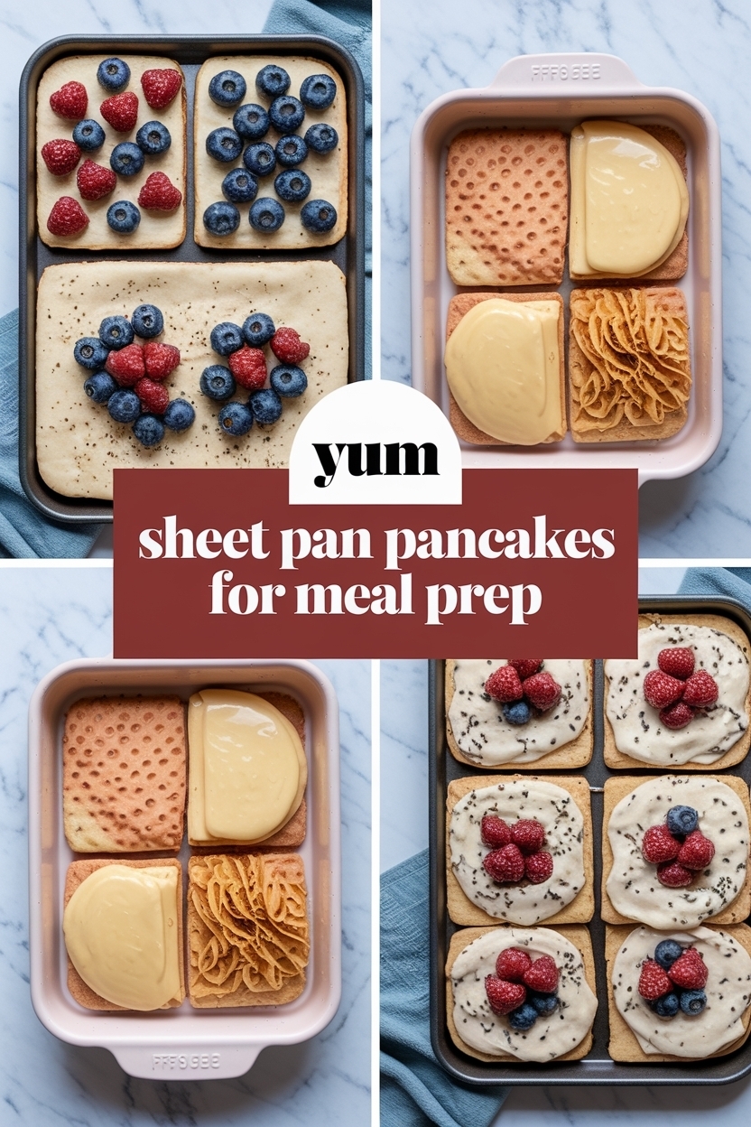 sheet pan pancakes for meal prep