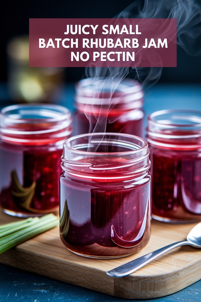 small batch rhubarb jam no pectin
