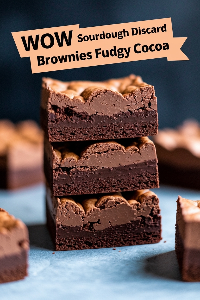 sourdough discard brownies fudgy cocoa
