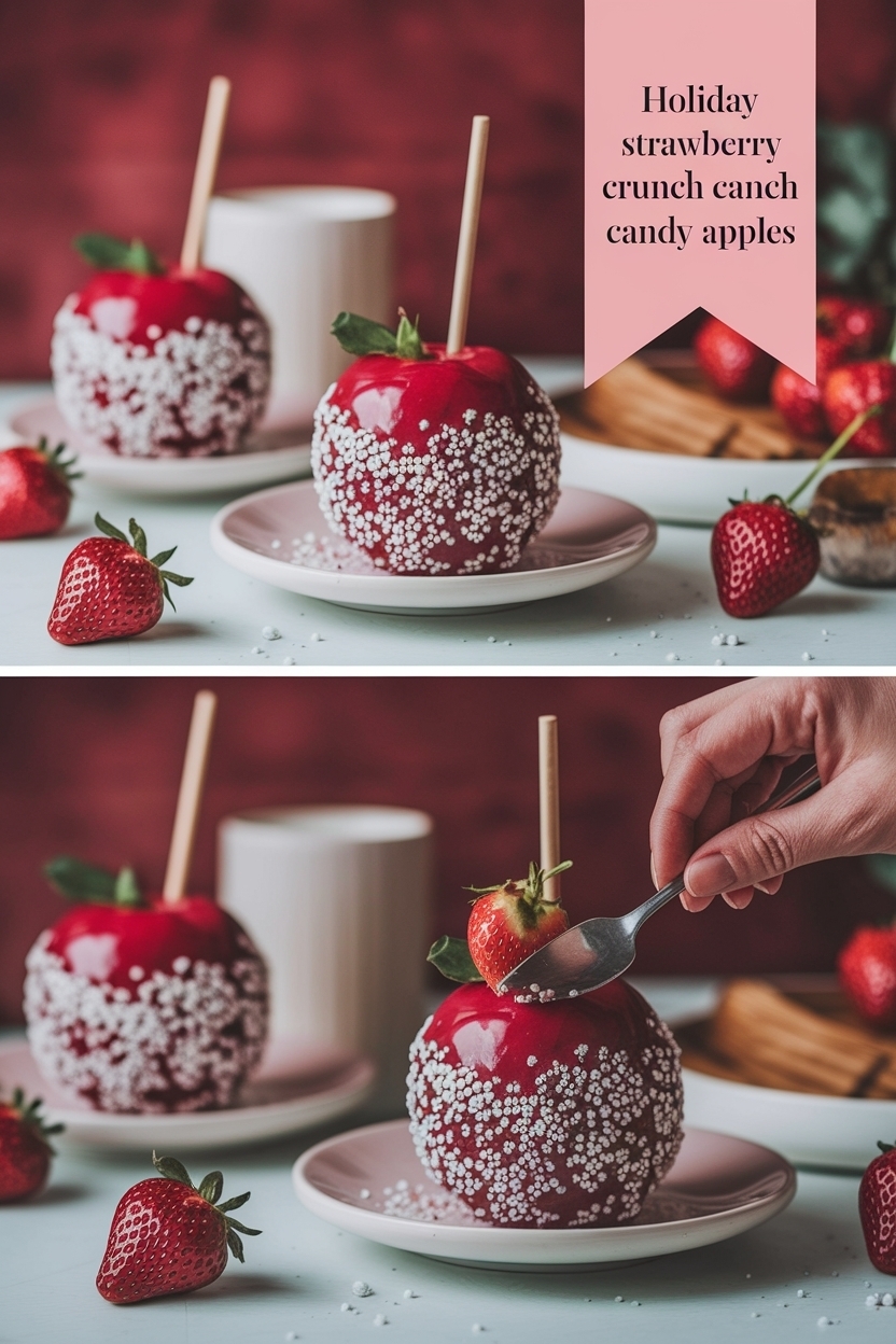 strawberry crunch candy apples