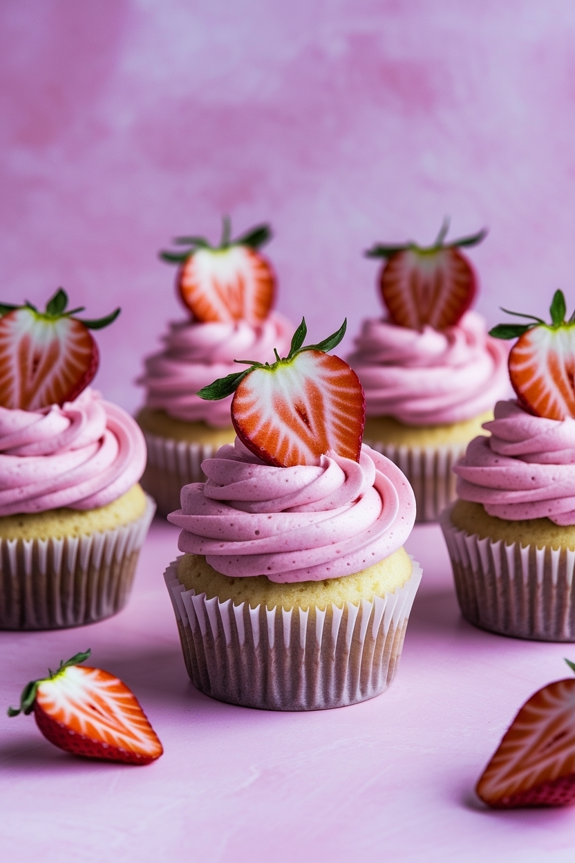 strawberry lemonade cupcakes valentine