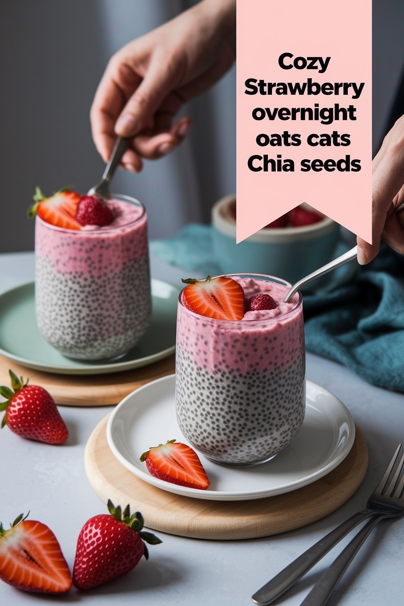 strawberry overnight oats chia seeds