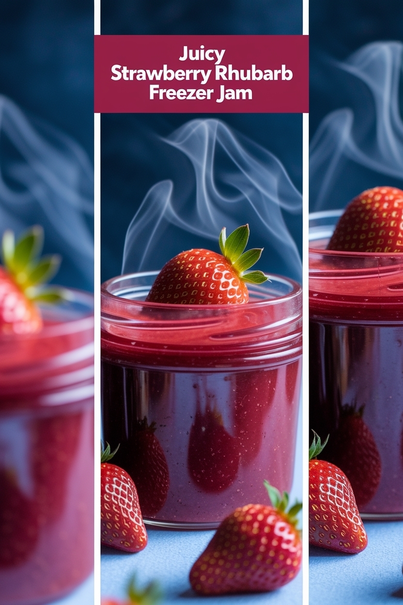 strawberry rhubarb freezer jam