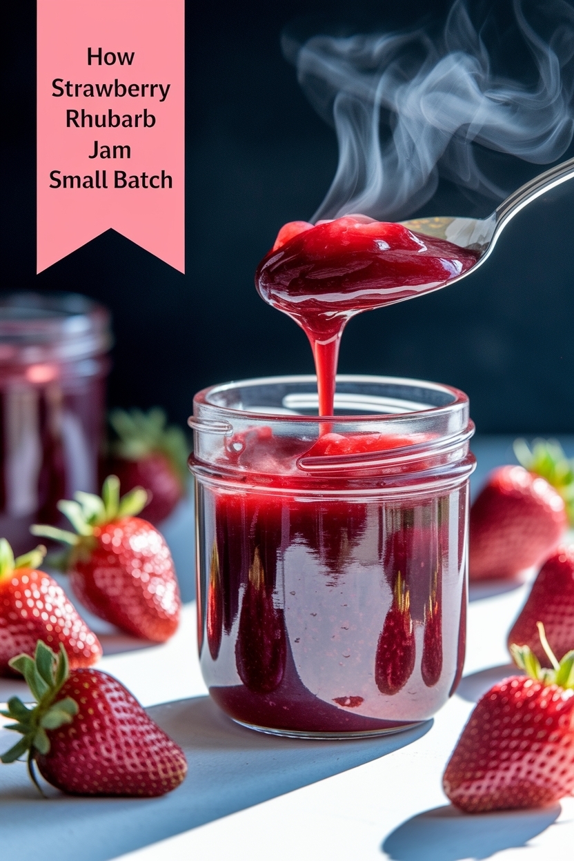 strawberry rhubarb jam small batch