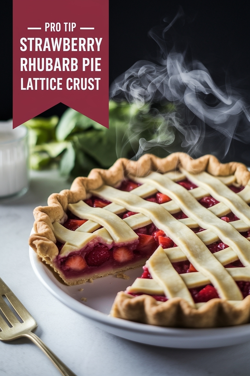 strawberry rhubarb pie lattice crust