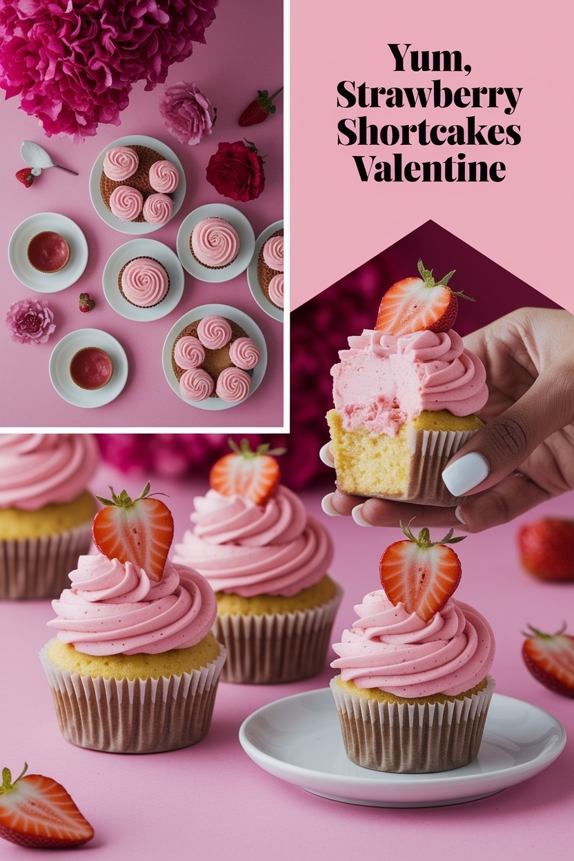 strawberry shortcake cupcakes valentine