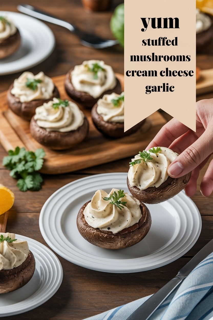 stuffed mushrooms recipe cream cheese garlic