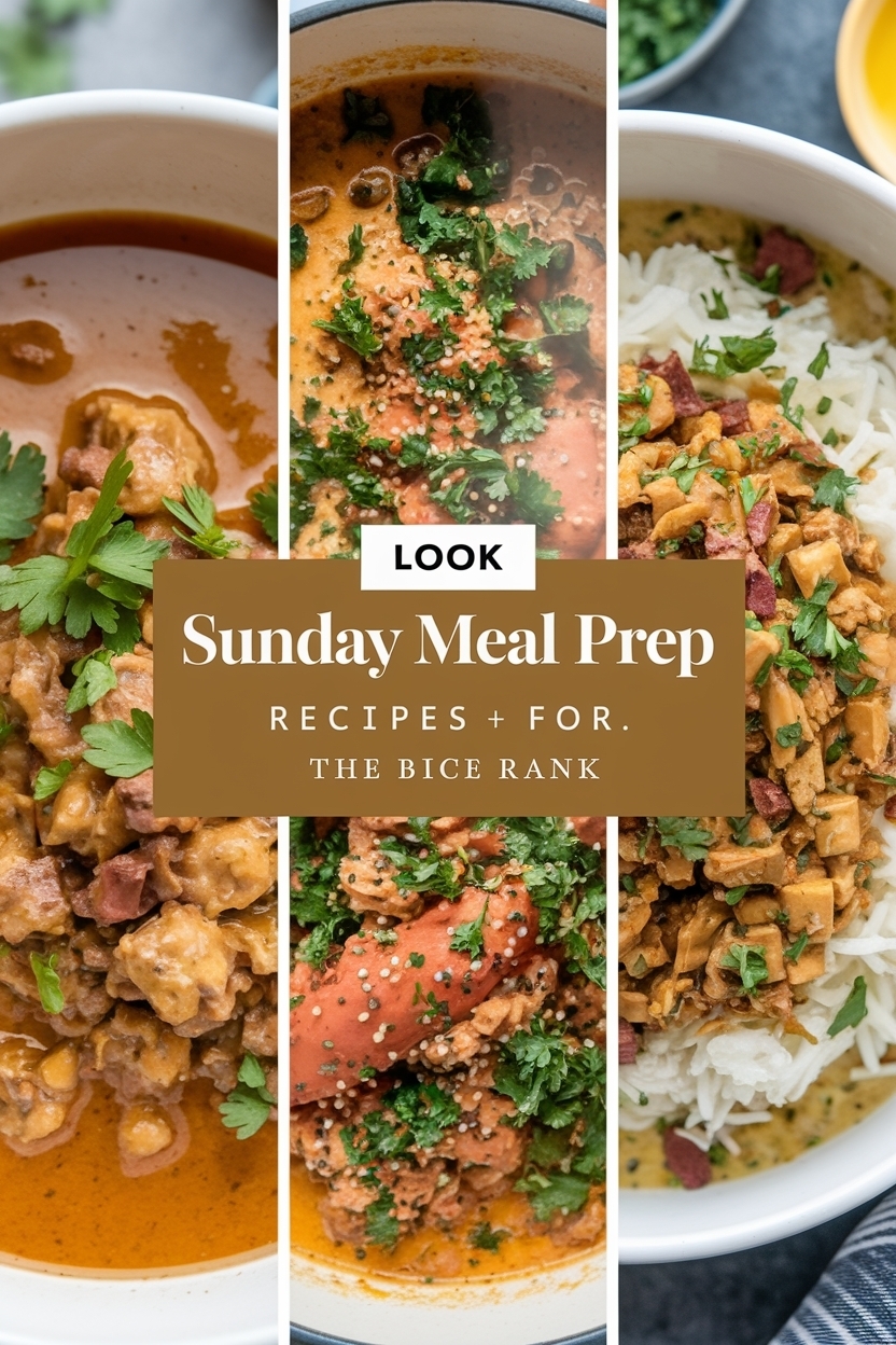 sunday meal prep recipes for the week