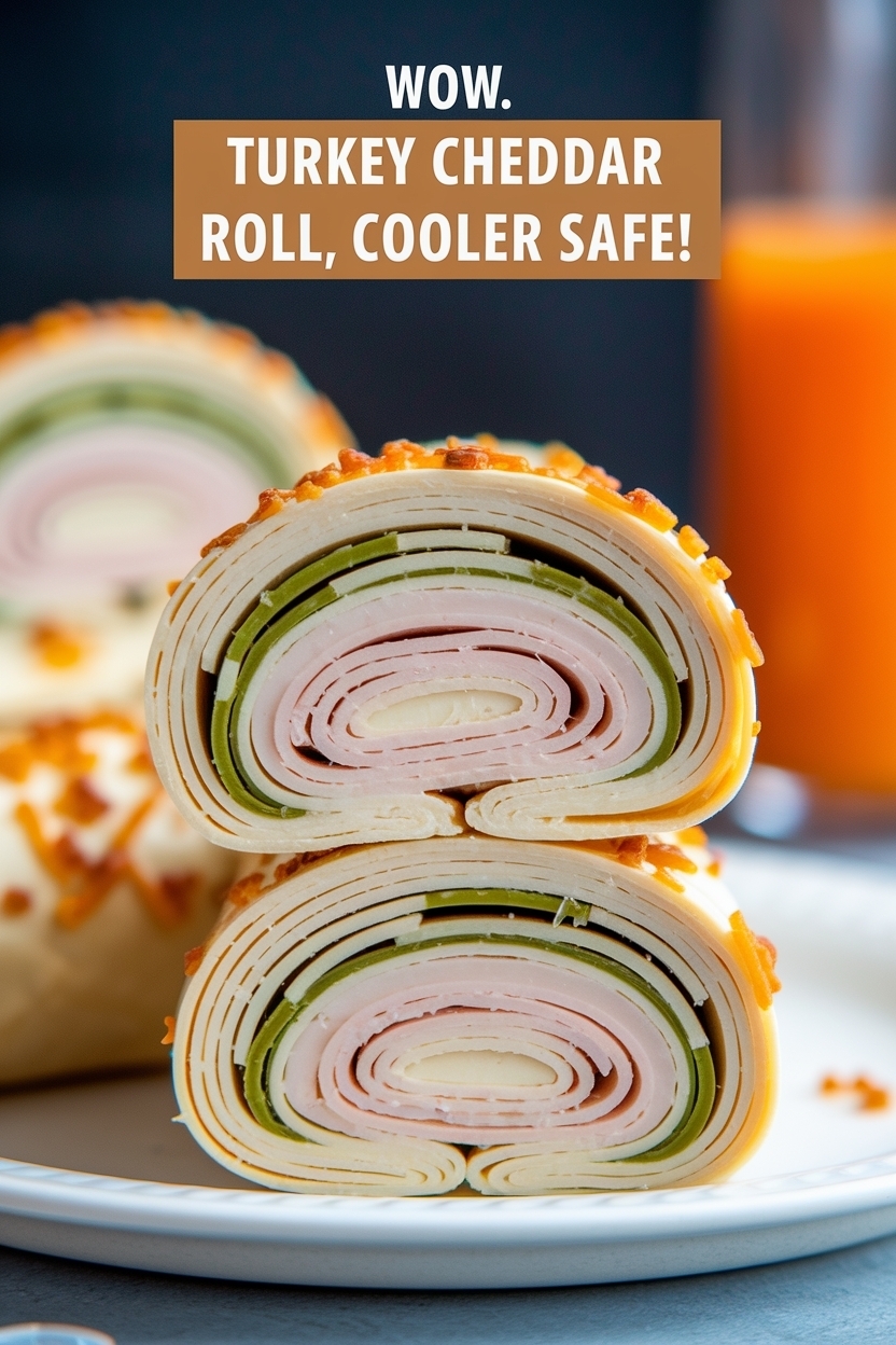 turkey cheddar roll ups cooler safe