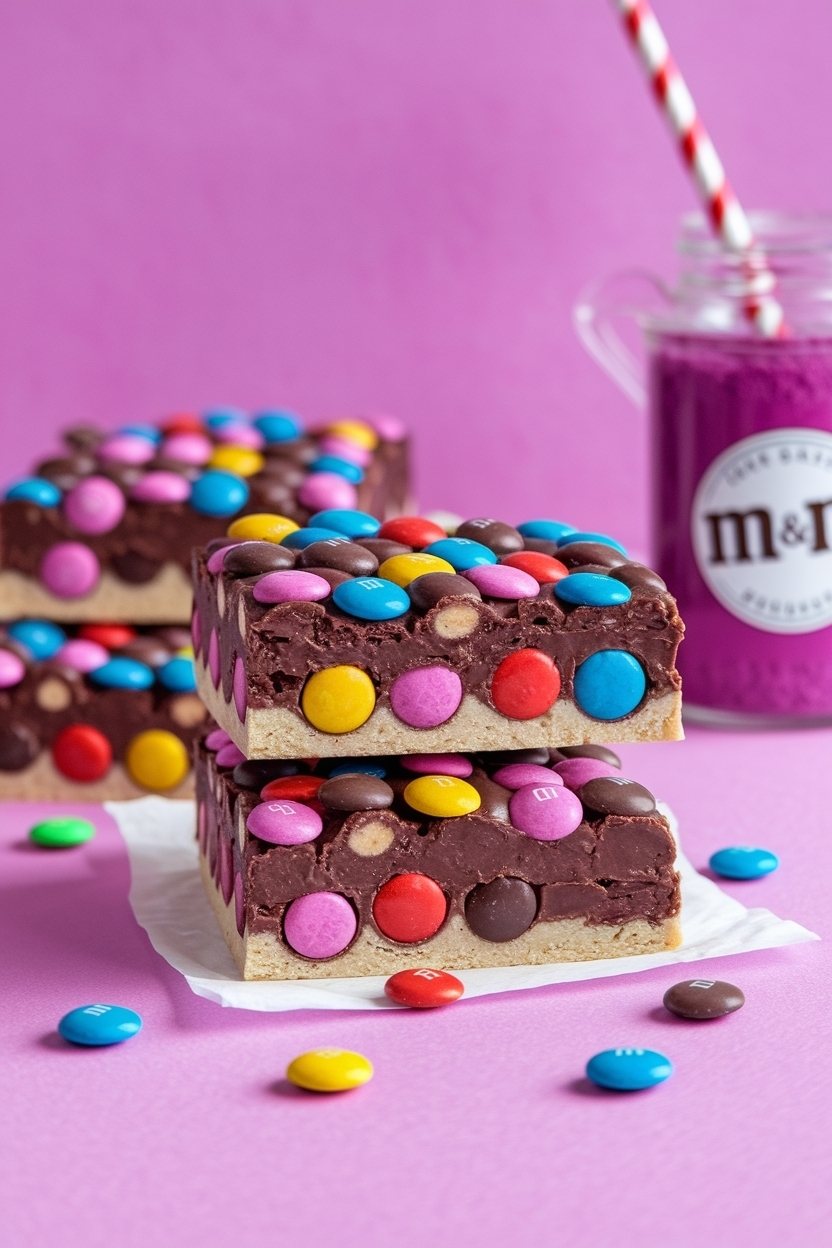 valentine m&m cookie bars 9x13