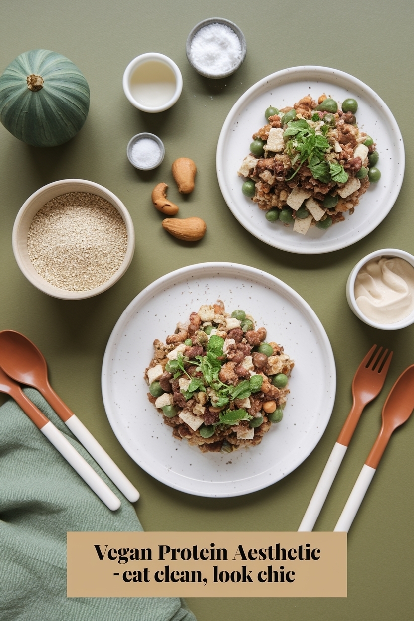 ## Stunning Vegan Protein Aesthetic: Okk 3x3 Flatlay Ideas