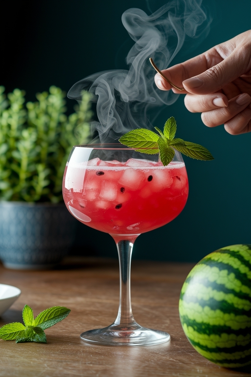 watermelon mint agua fresca mocktail