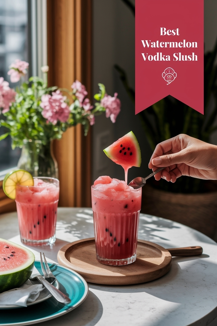 watermelon vodka slush
