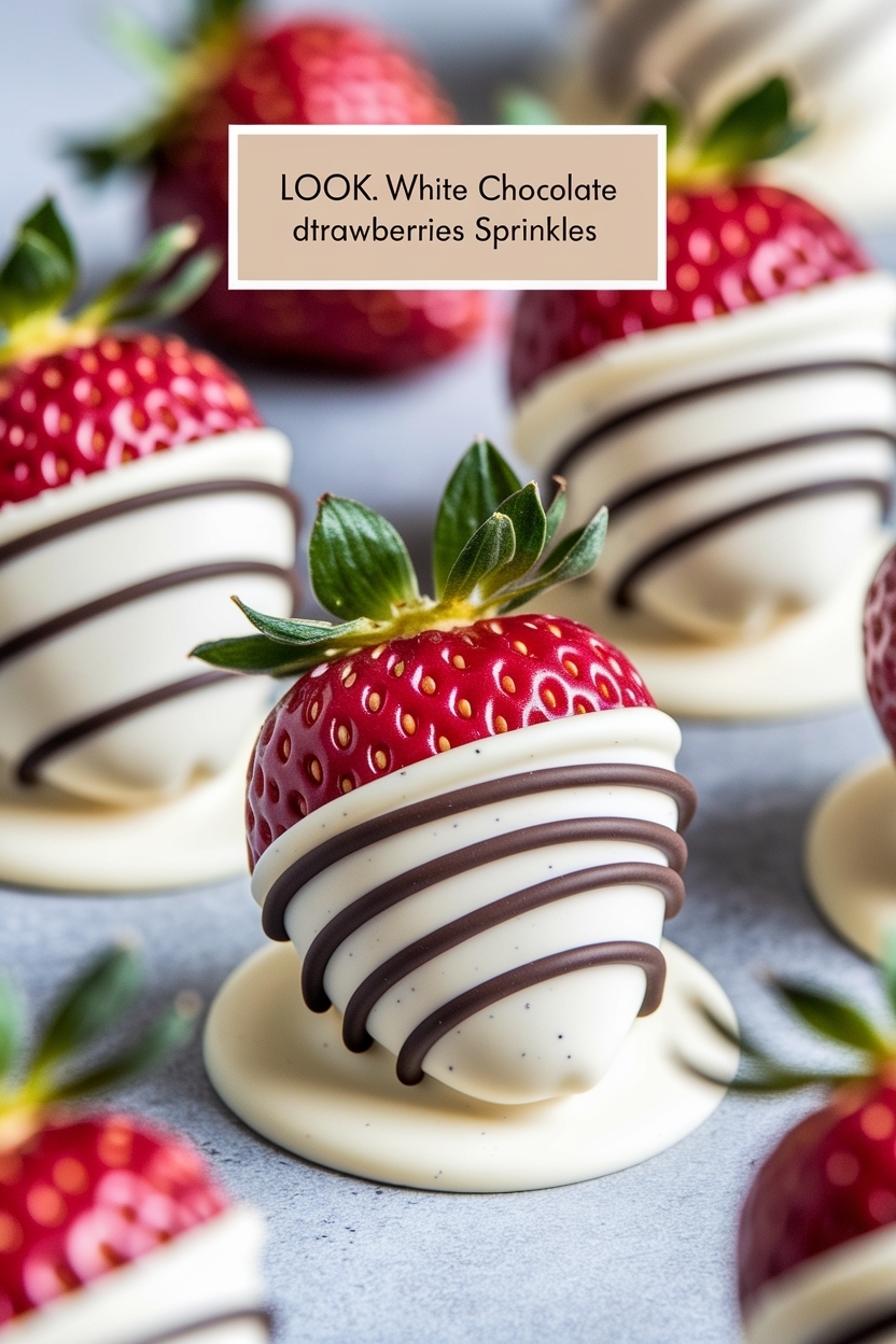 white chocolate dipped strawberries sprinkles